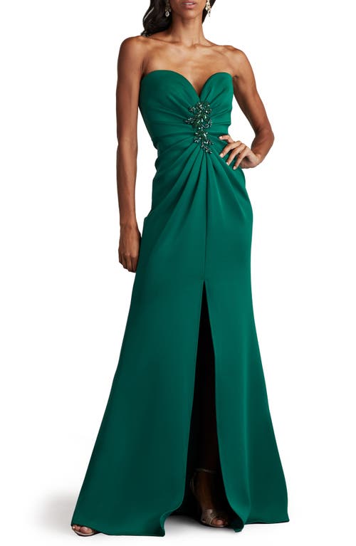 Strapless Gown in Jungle Green