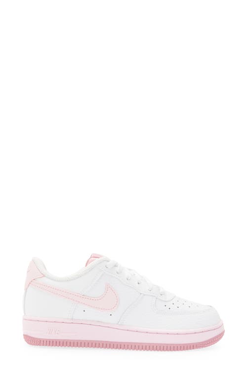 Shop Nike Kids' Air Force 1 Sneaker In White/pink/elemental Pink