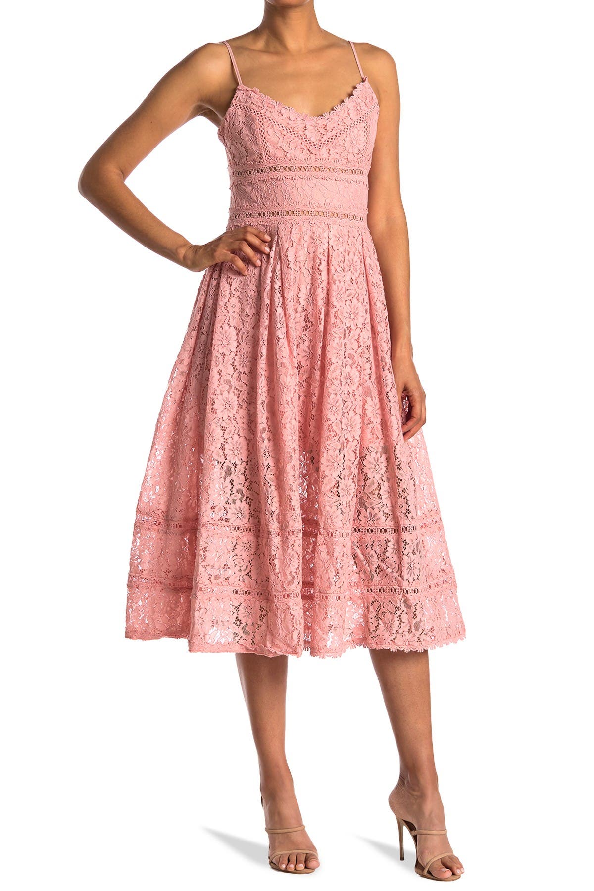 Nsr Sleeveless Lace Midi Dress Nordstrom Rack 