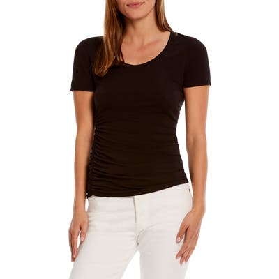 Michael Stars Lily Ruched Tee, Black