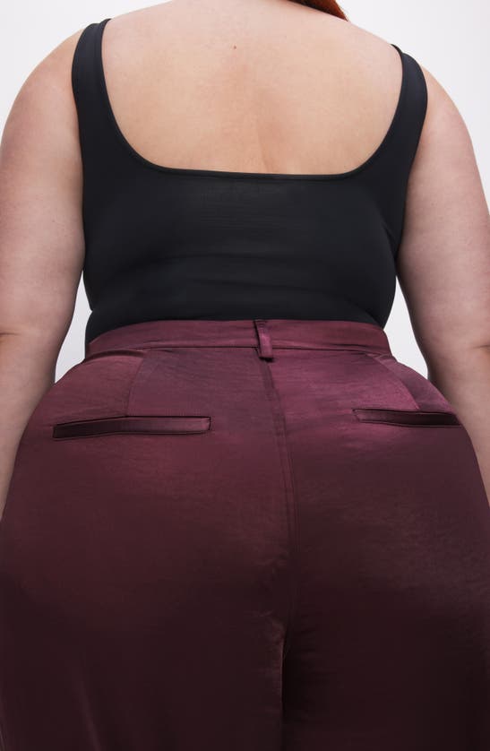 GOOD AMERICAN GOOD AMERICAN WASHED SATIN STRAIGHT LEG PANTS 