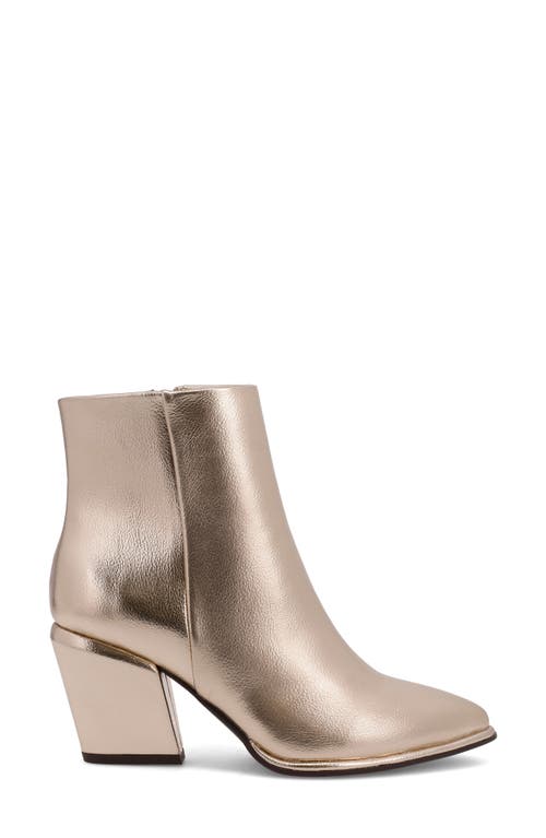 Shop Mia Domina Pointed Toe Bootie In Gold