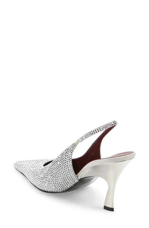 Shop Stella Mccartney Elsa Pointed Toe Slingback Pump In Silver