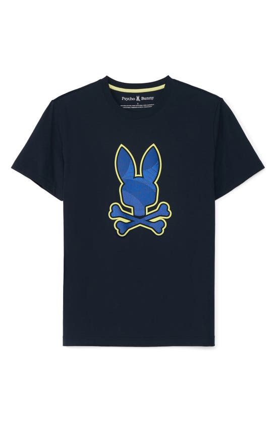 Shop Psycho Bunny Lenox Graphic T-shirt In Navy