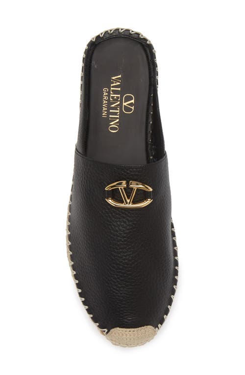 Shop Valentino Garavani Vlogo Bold Espadrille Mule In Nero