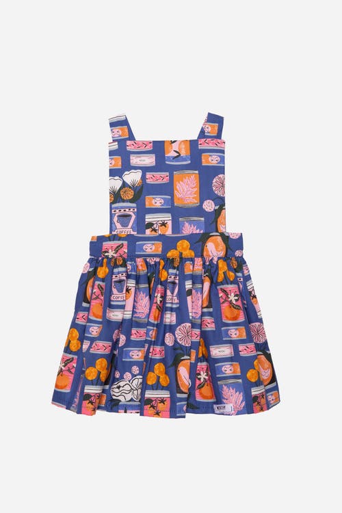 Worthy Threads Pinafore Dress In Blue Multi