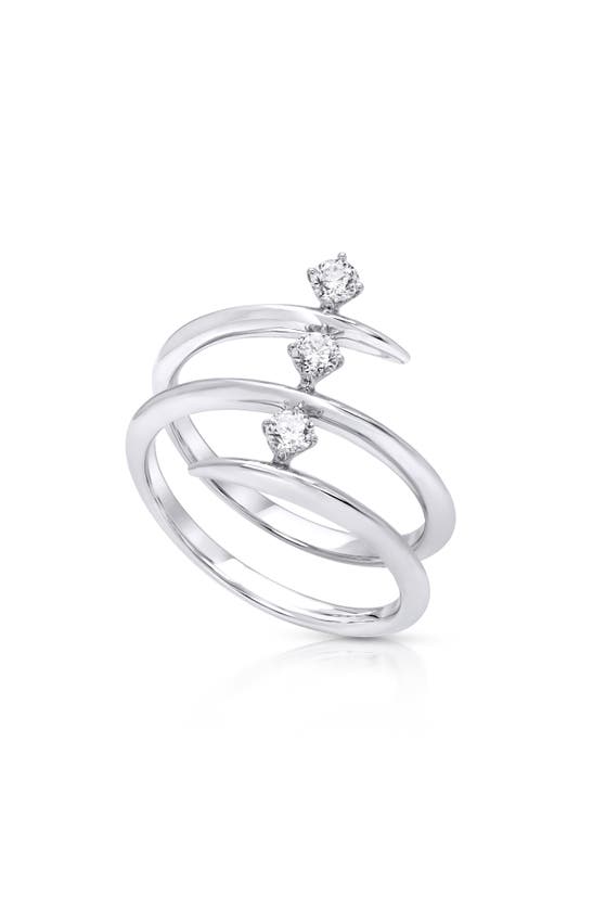 Shop Hueb Diamond Wrap Ring In White Gold