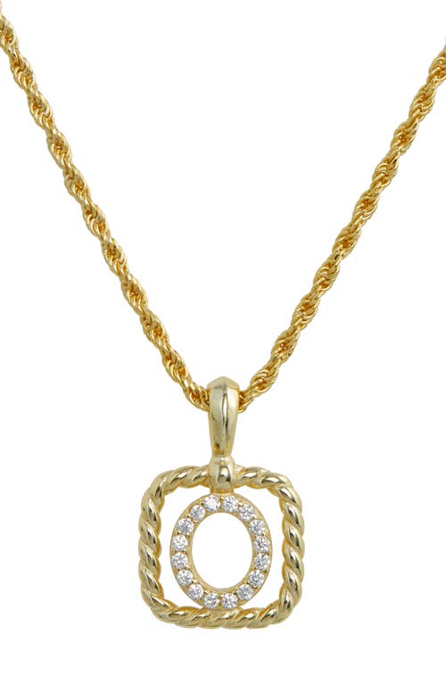 Initial Pendant Necklace in Yellow-O