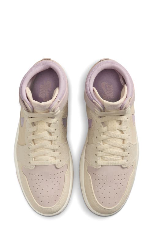 Shop Jordan Air  1 Zoom Comfort 2 High Top Sneaker In Muslin/plum/beige