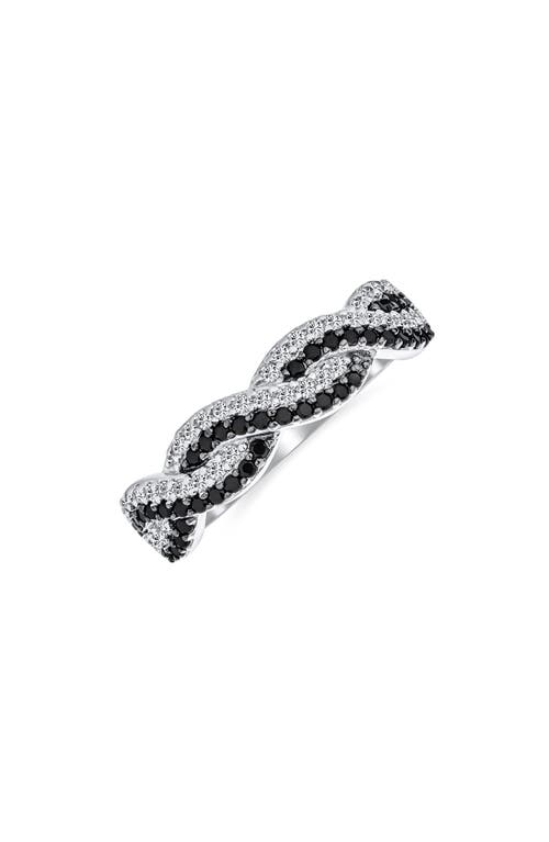 Bling Jewelry Cz Twist Ring In Silver