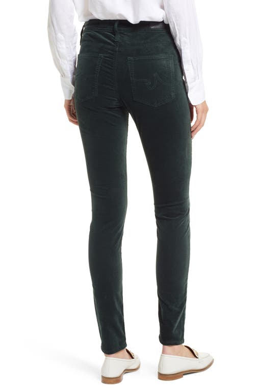 Ag Velvet Farrah High Rise Skinny Pants In Ville Pine