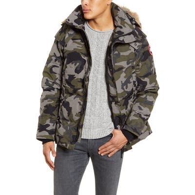 Canada Goose Wyndham 625 Fill Power Down Jacket With Genuine Coyote Fur Trim, Grey