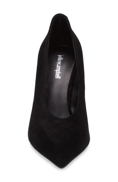 Shop Jeffrey Campbell Potent Pointed Toe Pump In Black Suede