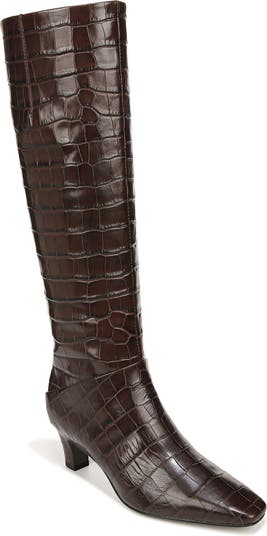 SARTO by Franco Sarto Andria Croc Embossed Knee High Boot (Women