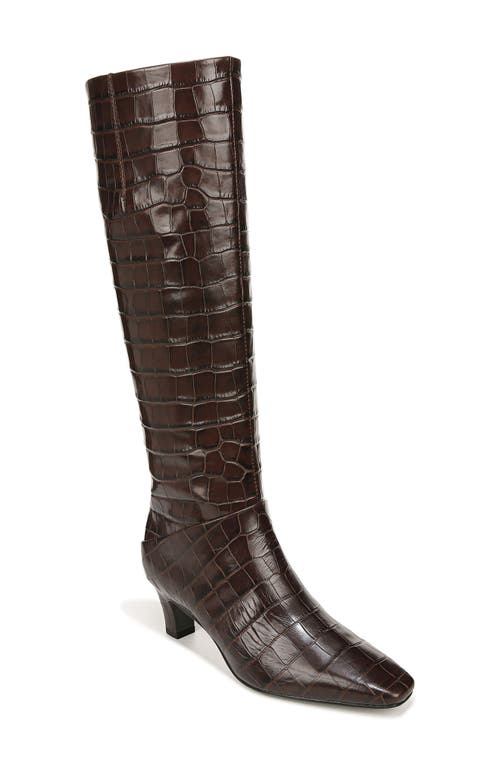 Shop Sarto By Franco Sarto Andria Knee High Boot In Brown Croc Print