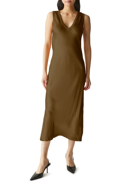 Randi Sleeveless V-Neck Midi Dress in Dolma