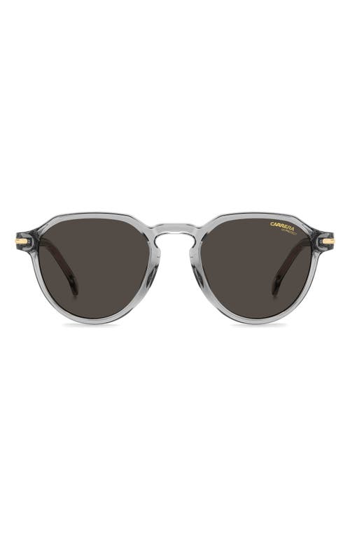 50mm Round Sunglasses in Grey/Grey