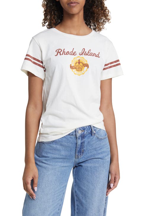 Rhode island Track Cotton Graphic T-Shirt