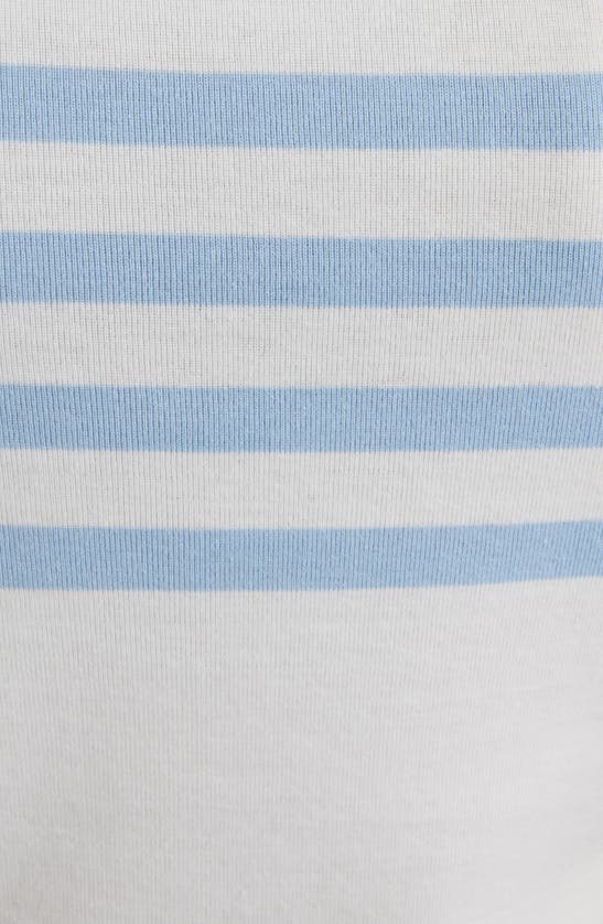 Shop Givenchy Stripe Yoke Cotton Rib Tank In White/ Light Blue