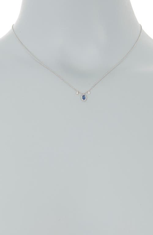 Shop Meira T Kyanite Sapphire & Diamond Pendant Necklace In White Gold/kyanite