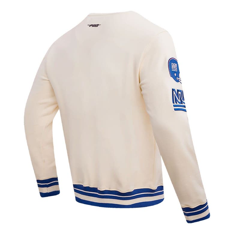 Shop Pro Standard Cream New York Giants Retro Classics Fleece Pullover Sweatshirt