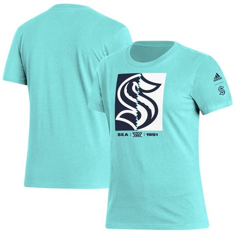 Women's adidas Aqua Seattle Kraken Reverse Retro 2.0 Playmaker T-Shirt