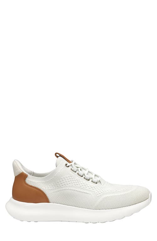Johnston & Murphy Amherst 2.0 Knit Plain Toe Sneaker In White Knit