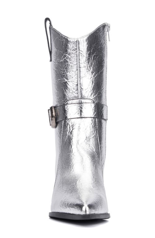 New York And Company Wesley Western Boot In Silver
