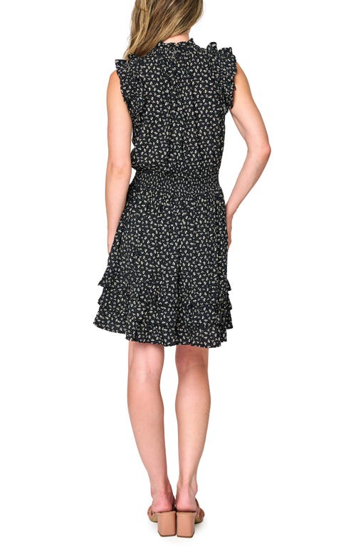 Gibsonlook The Summer Floral Print Party Dress In Black Boho Floral