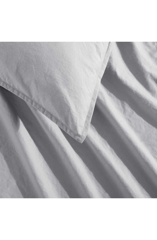 Calvin Klein Washed Percale Duvet & Shams Set In Light Grey