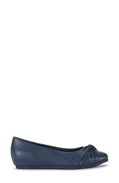 Baretraps Chainey Womens Ruffled Manmade Ballet Flats In Midnight