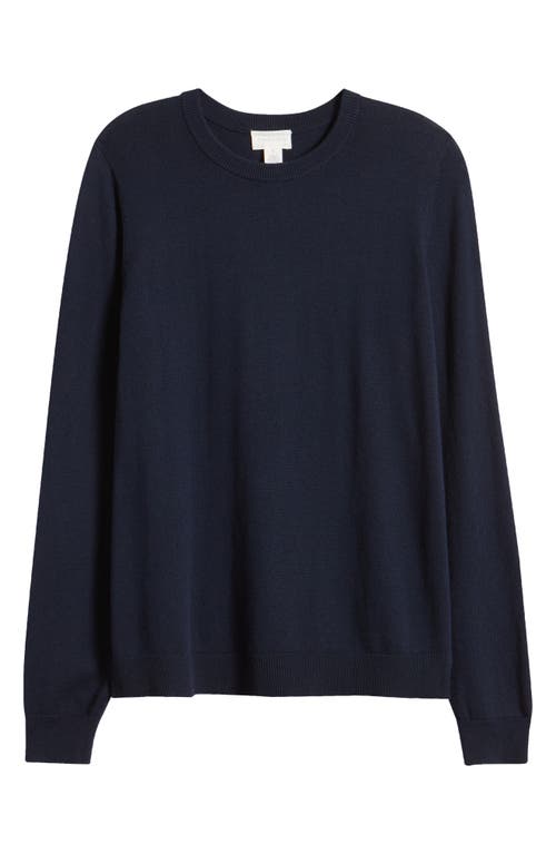 Shop Caslonr Caslon(r) Cotton & Cashmere Crewneck Sweater In Navy Night