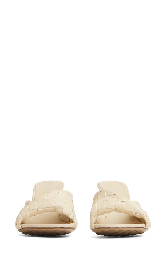 Shop Bottega Veneta Blink Intrecciato Lambskin Leather Sandal In Sea Salt