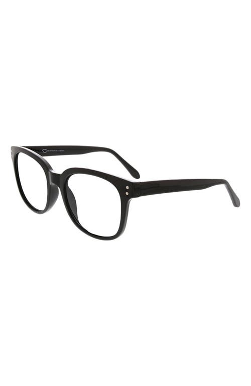 Oscar De La Renta 54mm Square Blue Light Blocking Glasses In Shiny Black