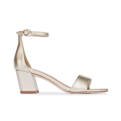Shop Bernardo Footwear Bowie Ankle Strap Heeled Sandal In Champagne
