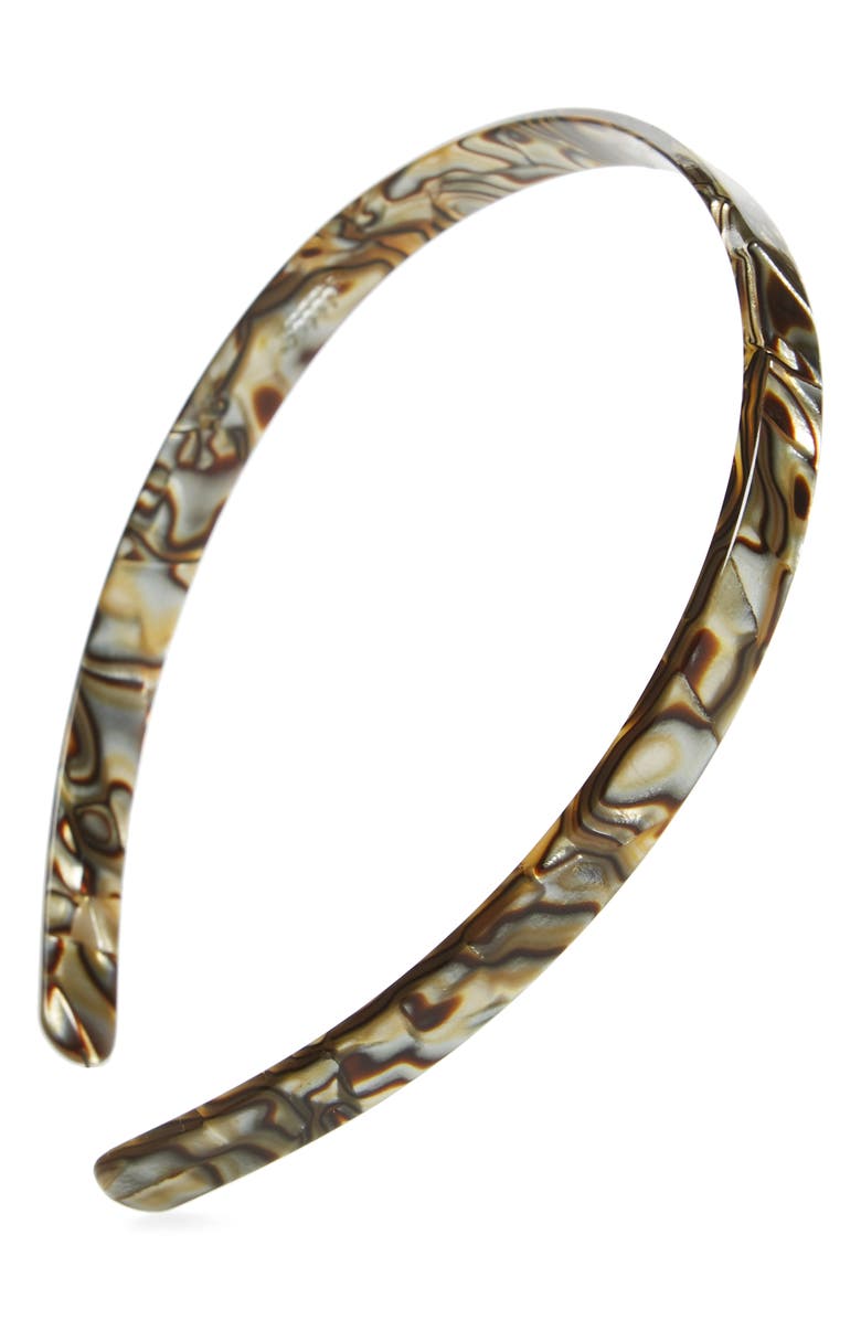 FRANCE LUXE Skinny Headband, Main, color, ONYX