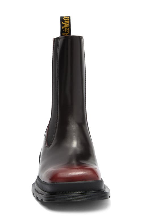 Shop Dr. Martens' Dr. Martens Maybole Tall Chelsea Boot In Black/cherry Red Brush Off