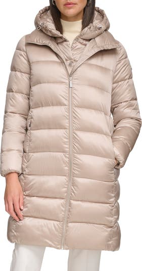 Calvin Klein Water Resistant Packable Hooded Puffer Coat with Removable Bib Insert Nordstromrack