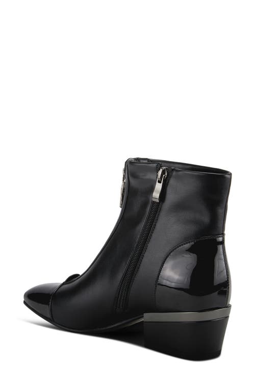 Azura By Spring Step Mozza Cap Toe Bootie In Black