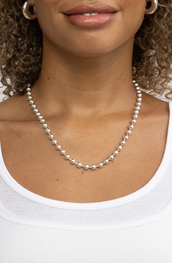 Shop Miranda Frye Boston Ball Chain Necklace In Silver