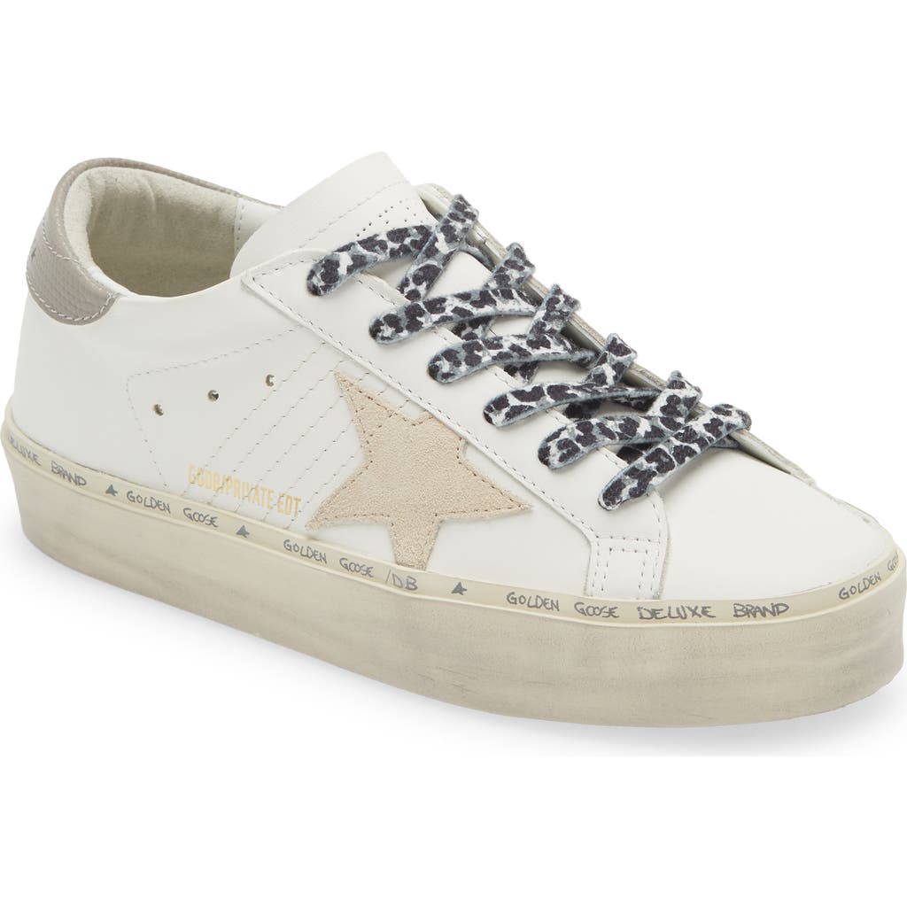 Golden Goose Hi Star Platform Sneaker In White/grey