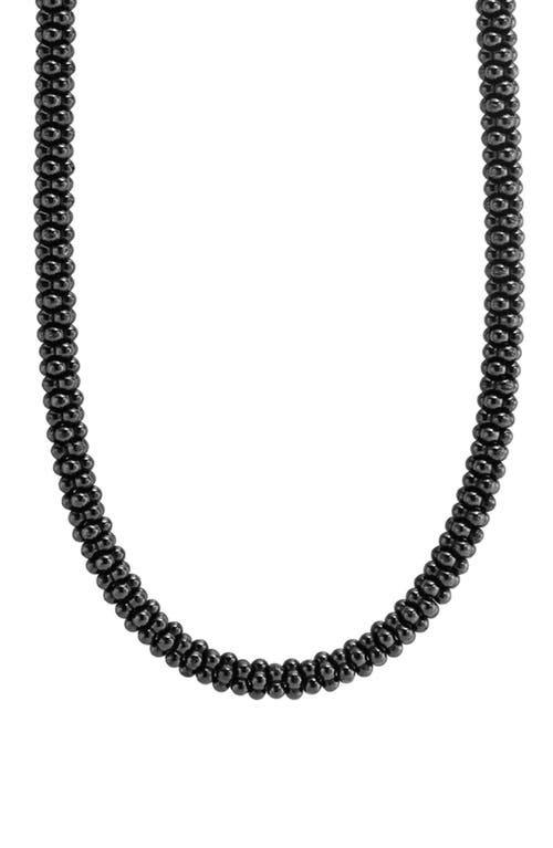 LAGOS Caviar Bead Rope Necklace in Silver at Nordstrom, Size 16