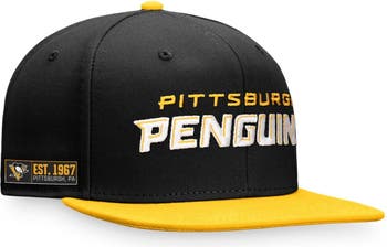 Fanatics Men's Branded Black, Gold Pittsburgh Penguins Iconic Color Blocked  Snapback Hat