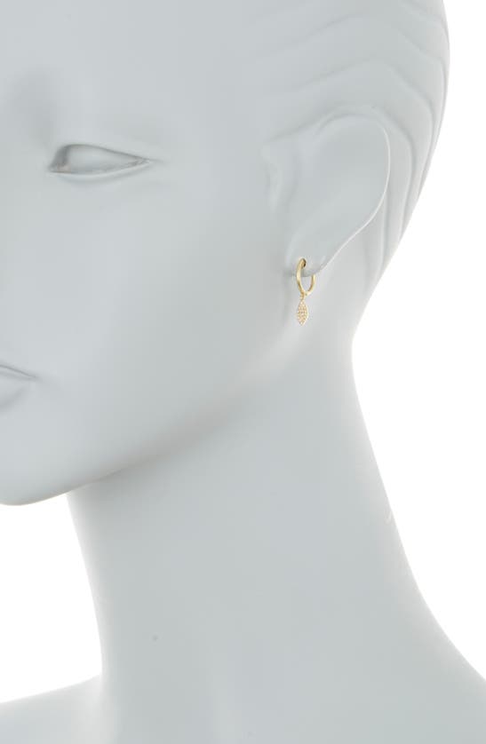 Shop Meira T Diamond Hoop Earrings In Yellow Gold
