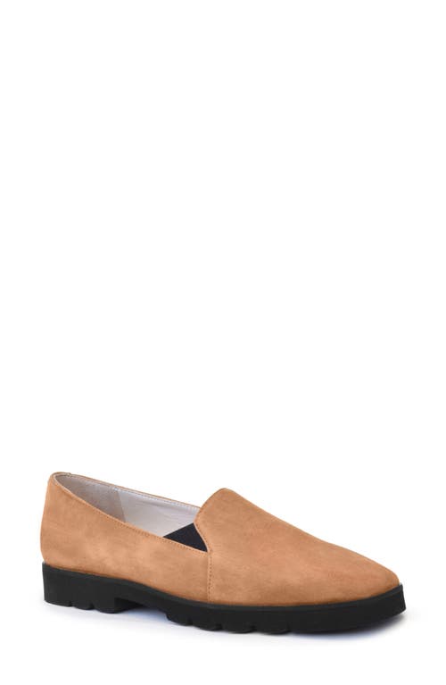 Giostra Loafer in Camel Cashmere Suede