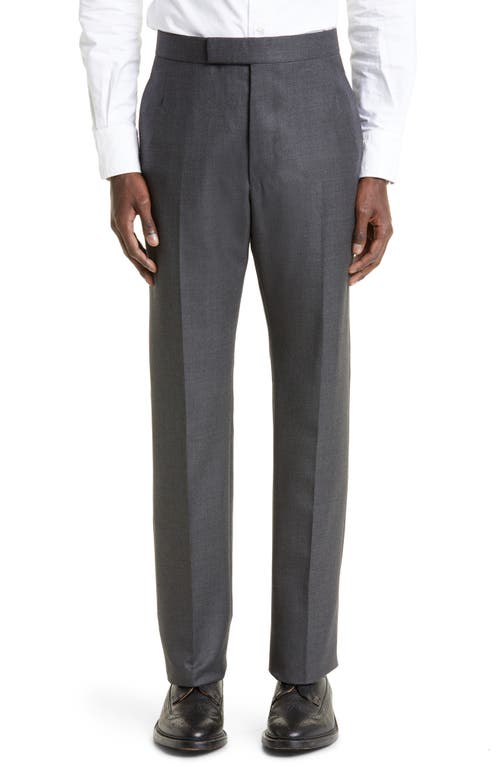 Thom Browne Classic Super 120s Wool Backstrap Pants Dark Grey at