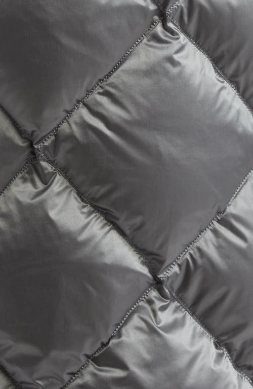 Max Mara The Cube Tregil Diamond Quilted Down Longline Vest In Medium Grey