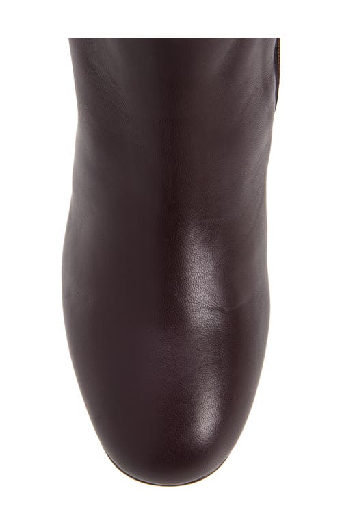 Lk Bennett Kristen Leather Boot In Bor-bordeaux