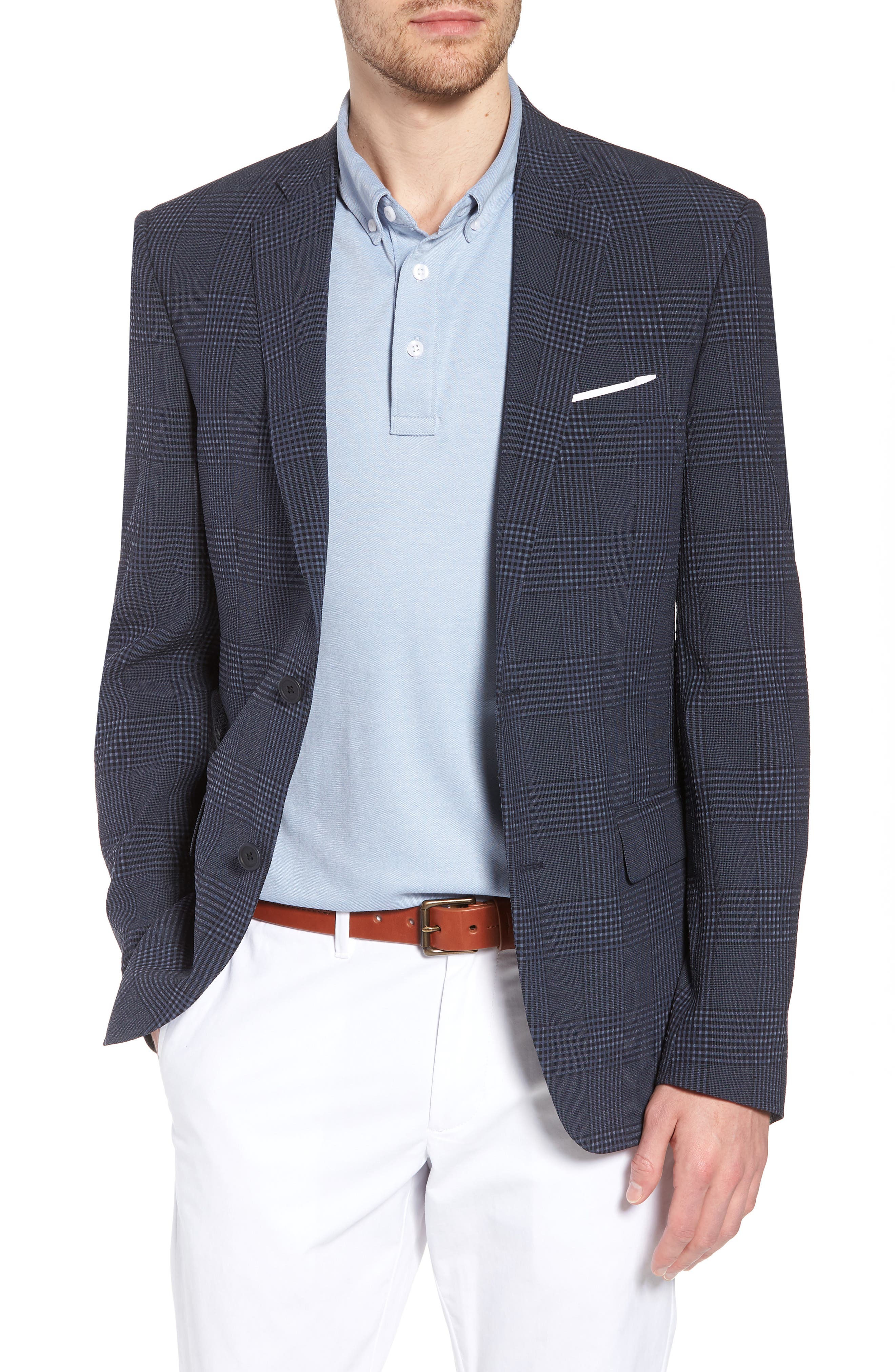 Nordstrom Men's Shop Trim Fit Plaid Wool Blend Sport Coat Nordstrom