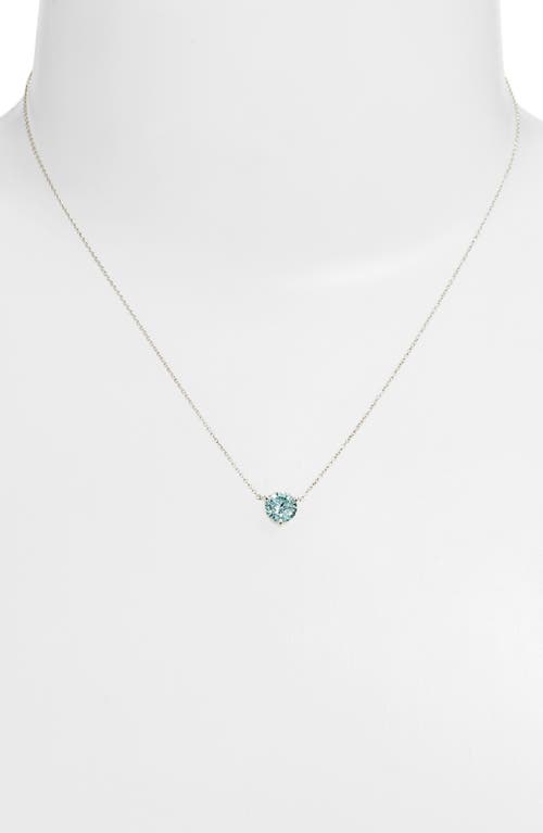 Shop Lightbox 1-carat Lab Grown Diamond Necklace In Blue/14k White Gold